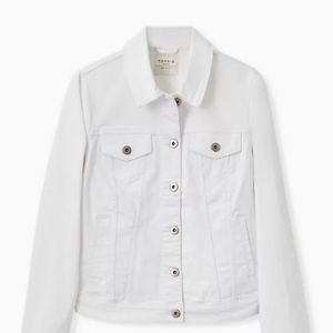 Torrid White Denim Jean Jacket Size 1